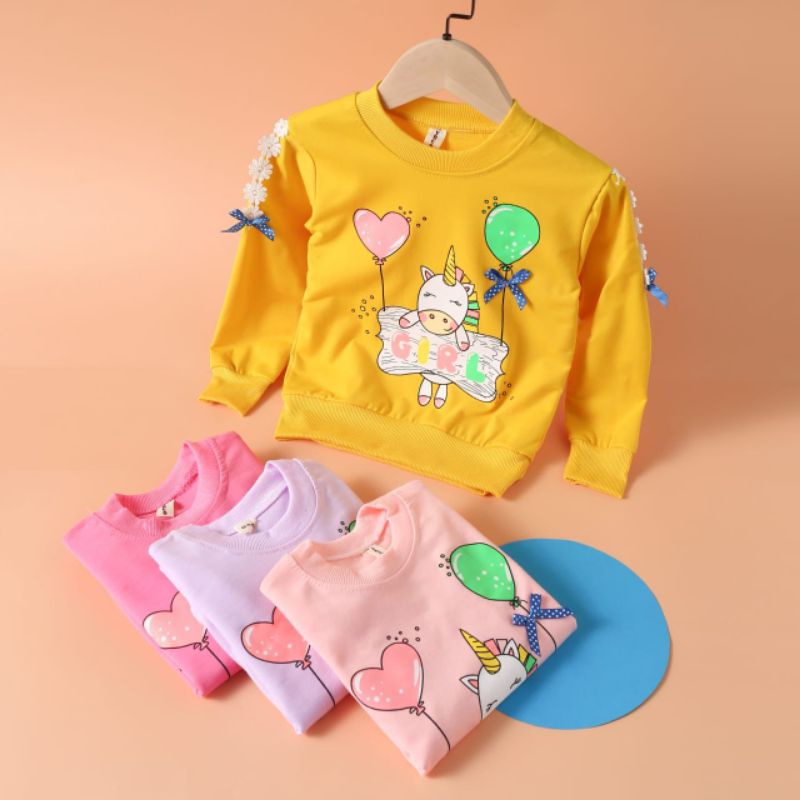 ￼Switer Anak Import 6-12Tahun/Kaos Anak Tangan Panjang/Sweater Anak Perempuan Import