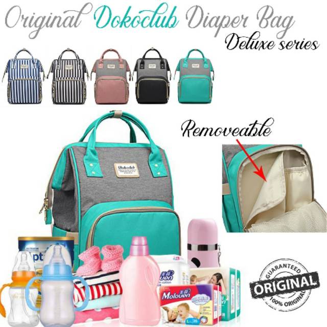 ORIGINAL DIAPER BAG DOKOCLUB - DELUXE SERIES(TAS BAYI DIAPER BAG DOKOCLUB MULTIFUNGSI)