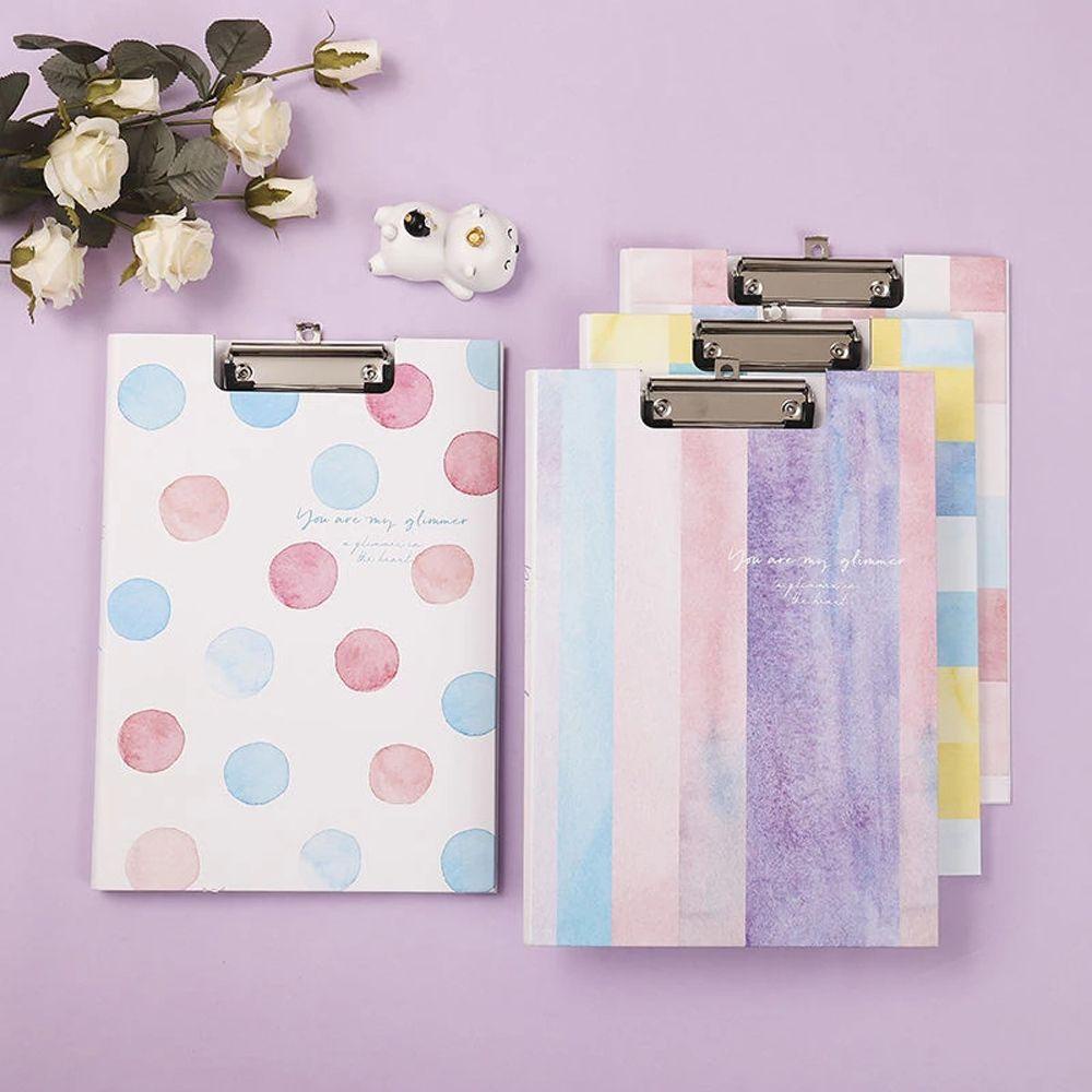 Agustina A4 Clipboard Organizer File Folder Perlengkapan Kantor Memo Klip Dengan Lubang Gantung Alas Tulisan A4 Paperboard Document Board Clip