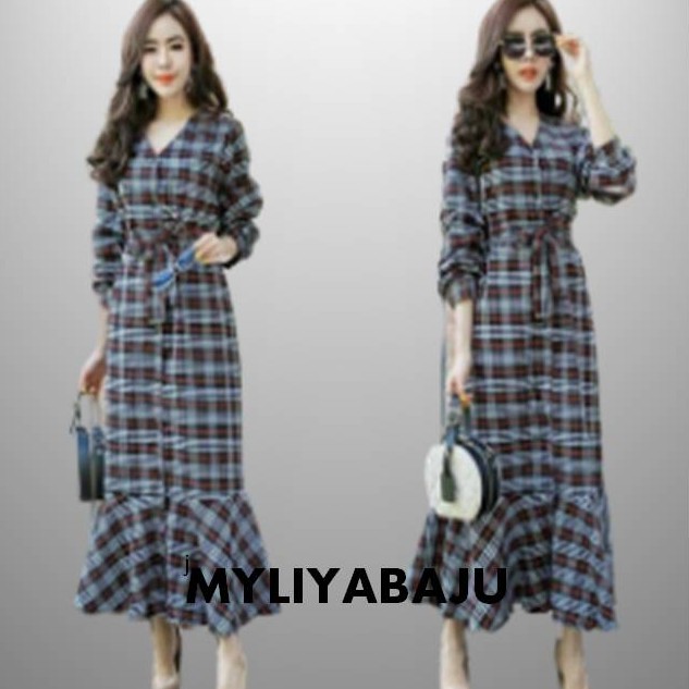 DRESS WANITA DEWASA TRANDY TERBARU 2021 DRESS MAXY MUTIARA EDELINE TRANDY  BAHAN KATUN LD 98