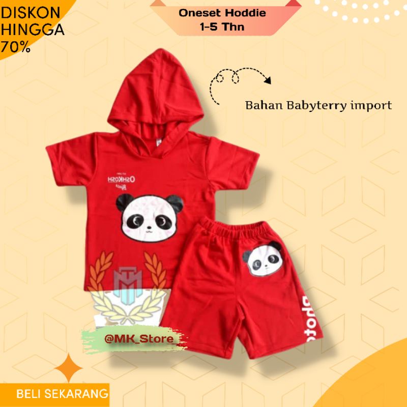 Setelan Hoodie Anak 1-5 Tahun Celana Pendek