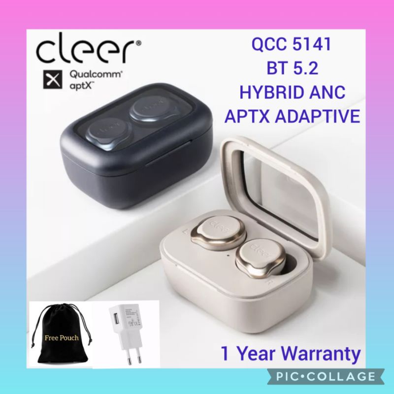 Cleer Ally Plus II TWS Earbuds BT 5.2 QCC5141 APTX Adaptive Hybrid ANC