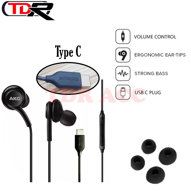 HEADSET - EARPHONE - HANDSFREE SAMSUNG AKG NOTE 10/NOTE 10+/NOTE 20/NOTE 20 ULTRA/S21/S21 PLUS/S21 CONNECT TIPE-C PACKINGAN IMPORT KUALITAS 100%