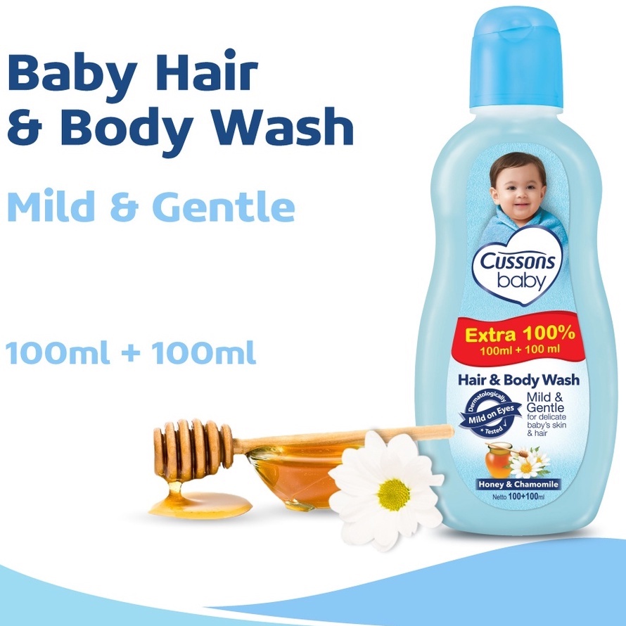 CUSSONS Hair body wash mild gentle 100+100ml 0982