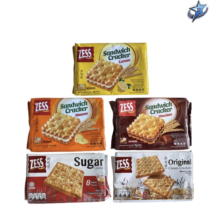 

Biskuit Zess Crackers (Lemon/Coklat/Keju/Original/Sugar)