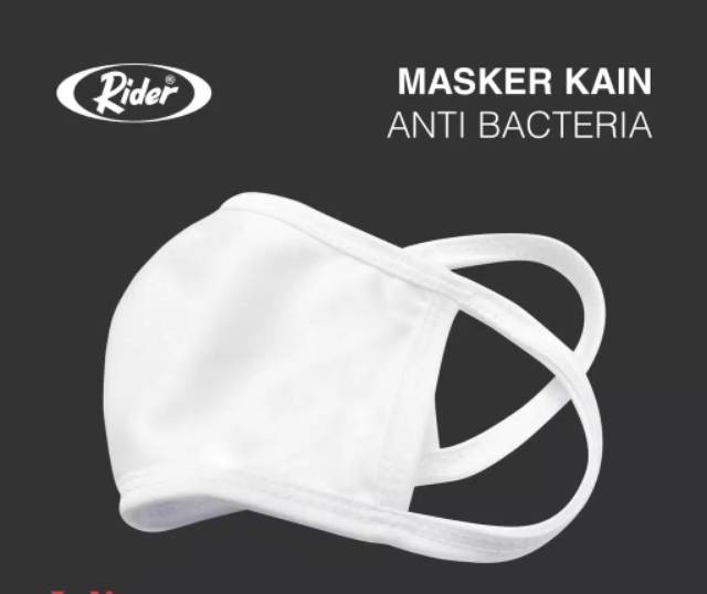 Masker kain Rider bahan halus lembut bisa di cuci 2Lapis model earloop dan headloop