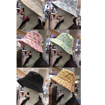 Sudah READY.. Ready jastip jasa titip bianca bucket hat vintage flower daisy blue biru denim lilac u