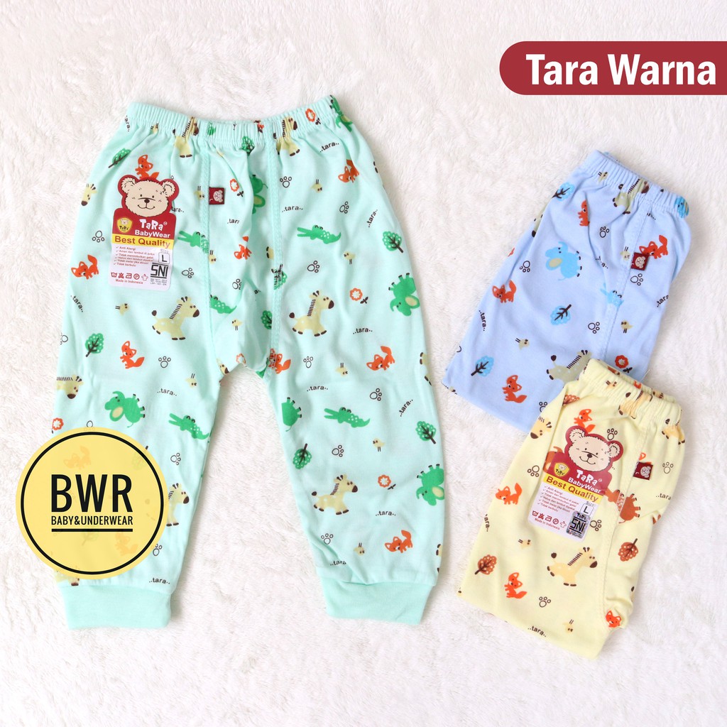 Celana PANJANG TARA WARNA | Celana Pempers Bayi Newborn Warna Motif Random SNI - Bwr