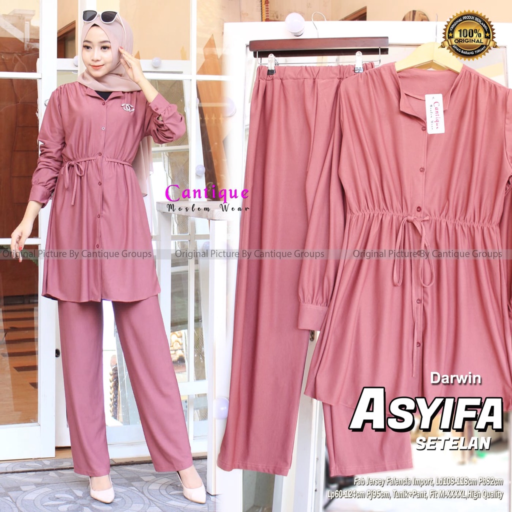 Set wanita jumbo LD 108 melar 118 setelan tunik polos mat jersey falencia one set big size lengan panjang Ori Srikandi | Kelly Asyifa Yumia Syakilla Whiteney-Asyifa darwin