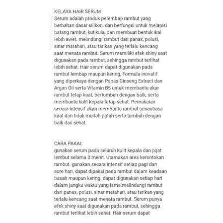 Shampo KELAYA HAIR TREATMENT SHAMPOO RAMBUT ANTI RONTOK 250ML /KELAYA HAIR SERUM/ KELAYA MINYAK KEMIRI/BUKAN SHAMPO KUCING KUDA/ BUKAN PANTENE/GOWES-8