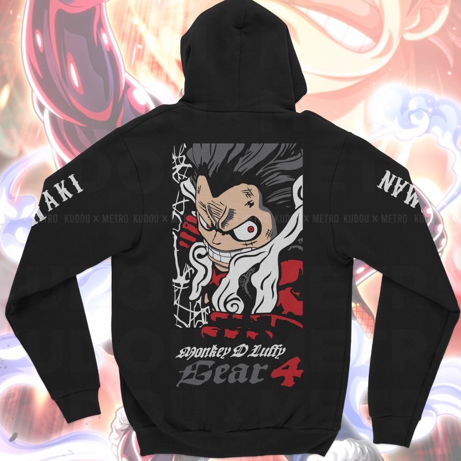 Jaket Luffy Gear 4th Black Anime Manga One Piece Premium Unisex