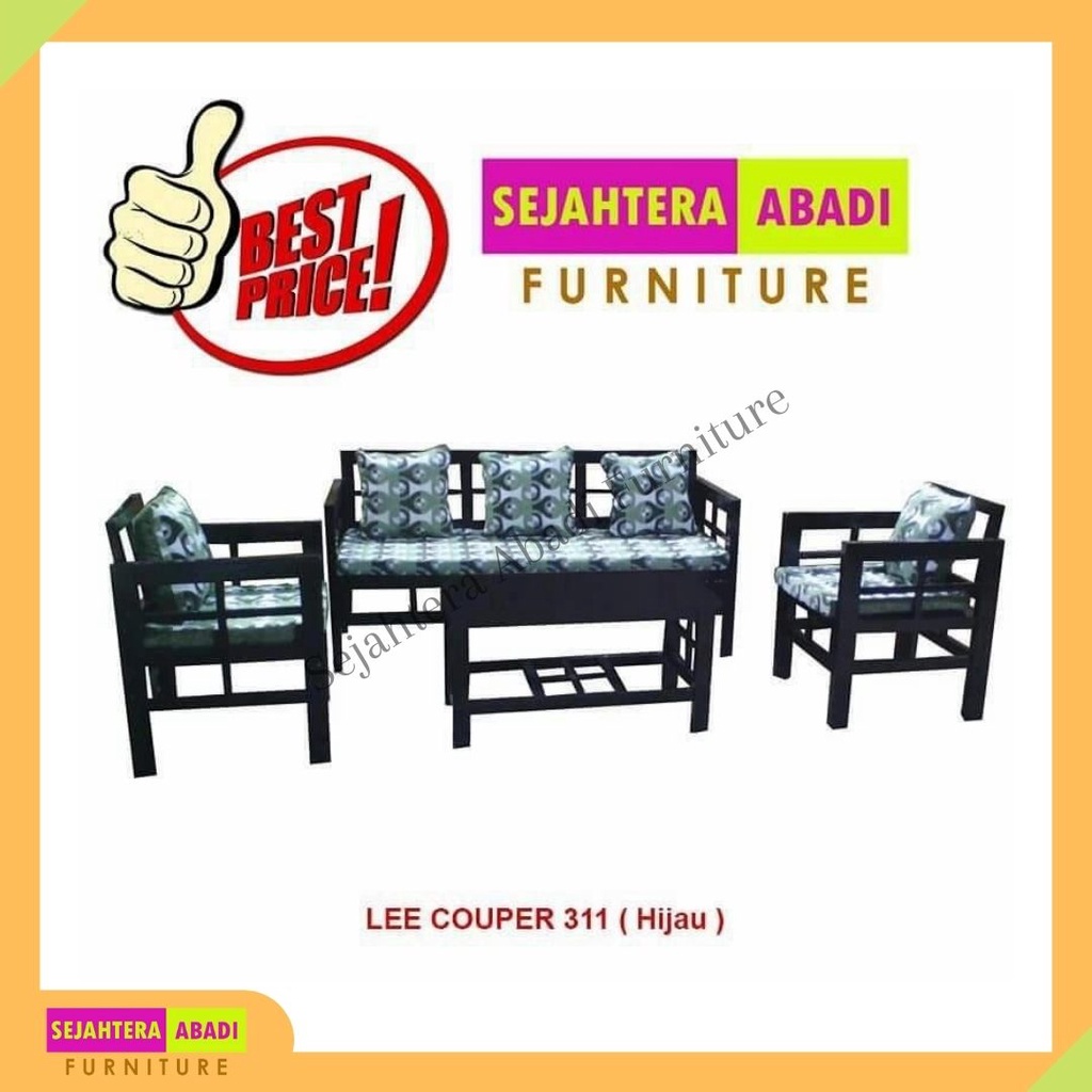 Sofa Kayu 211 dan 311 Wood Furniture Knockdown System Murah