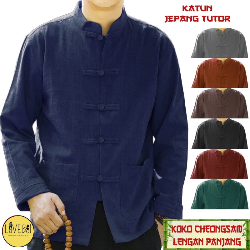 LVB - (GRATIS ONGKIR &amp; COD) Baju Koko Cheongsam Lengan Panjang uk.M,L,XL,XXL,3XL TERBAIK,TERLARIS,TERMURAH /NEW 2021/CHEONG SAM IP MAN/Koko Viral 2021/Kemeja Pria/BAJU MUSLIM PRIA/ATASAN MUSLIMIN/BAJU MUSLIMIN/17048 17052 17056/ LAVEBEL