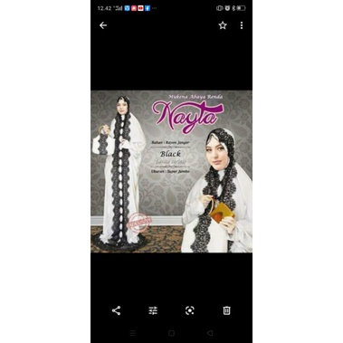 mukenah terusan renda jumbo