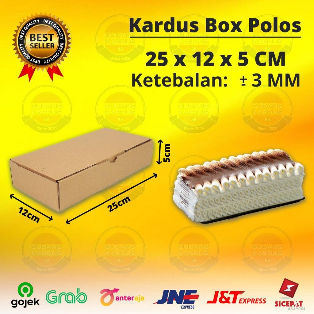 

Kardus Box Die Cut 25x12x5 CM Dus Packing Kue Brownies Polos