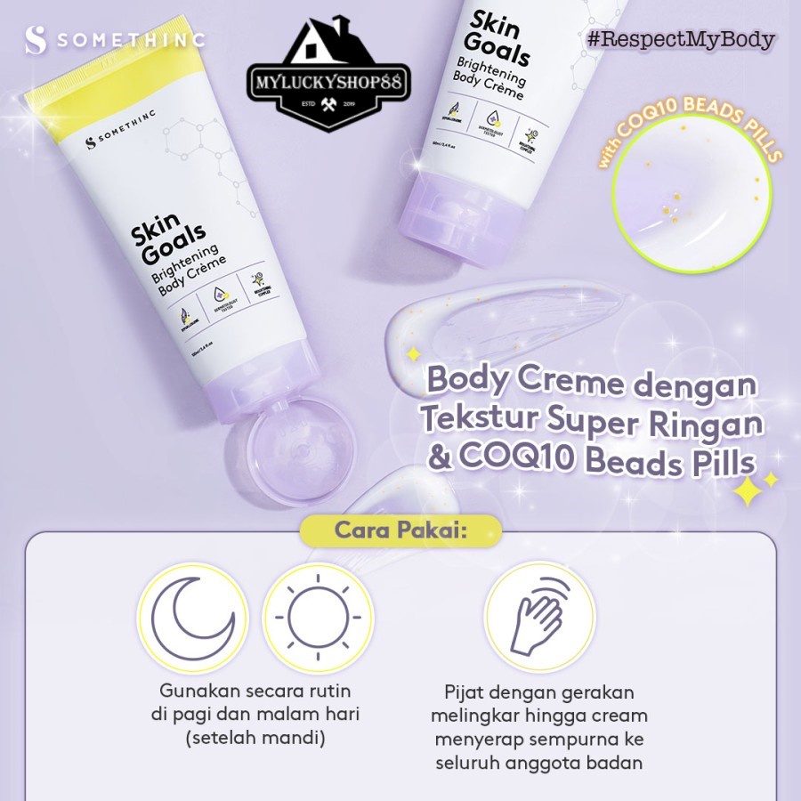 Somethinc Skin Goals Brightening Body Creme Cream Mencerahkan Kulit