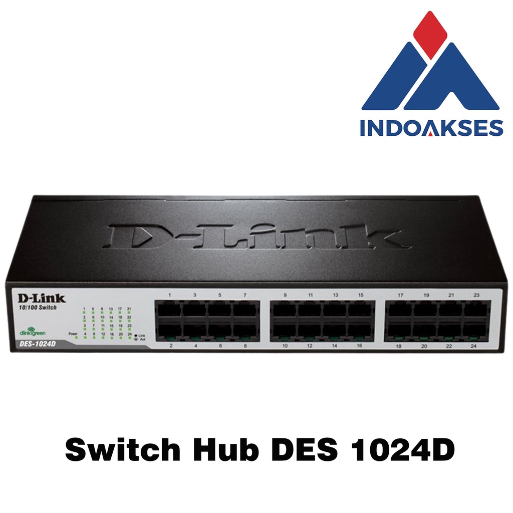 D-Link Switch Hub 24 Port Desktop LAN DES-1024C Dlink DES 1024D