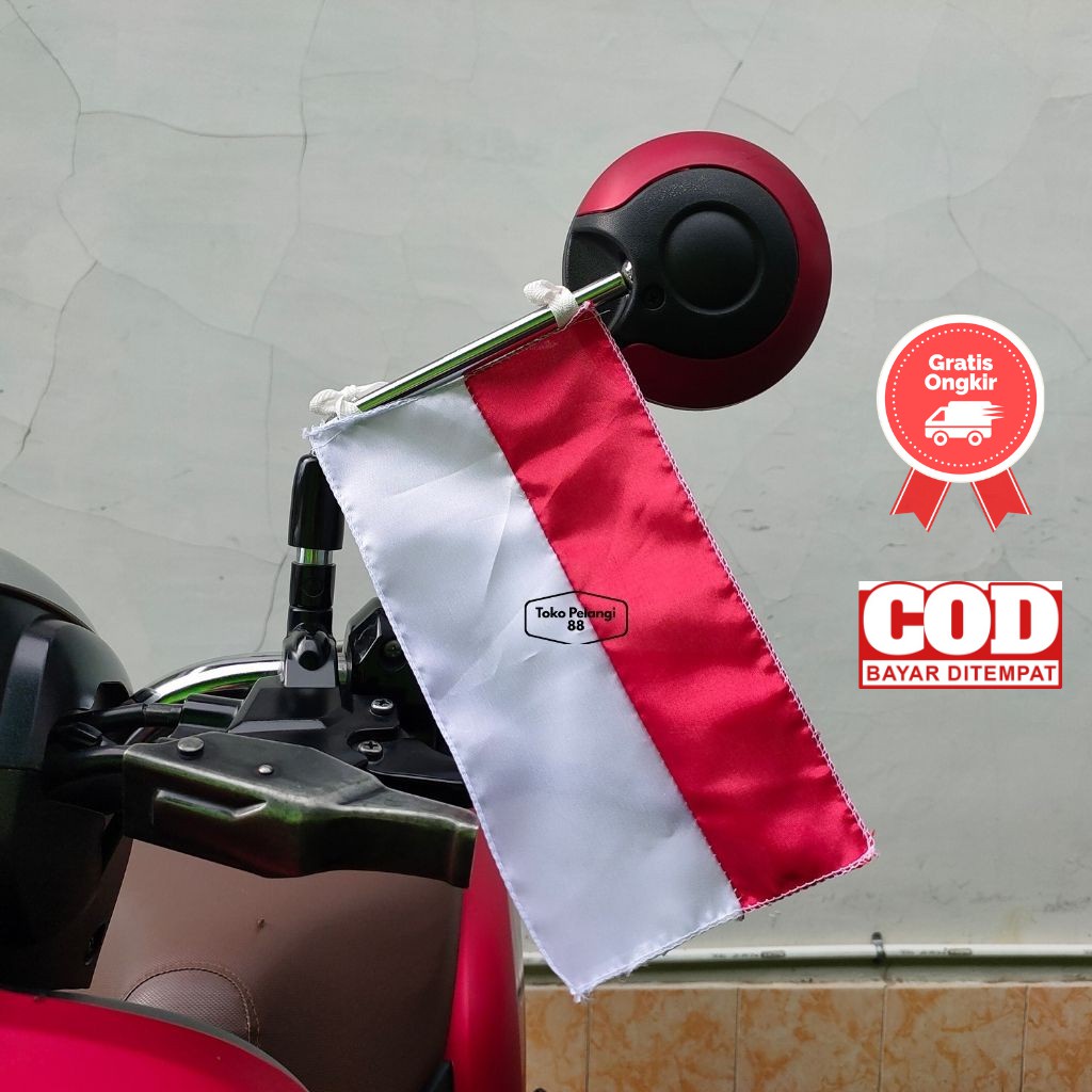 Bendera Merah-Putih motor dan mobil