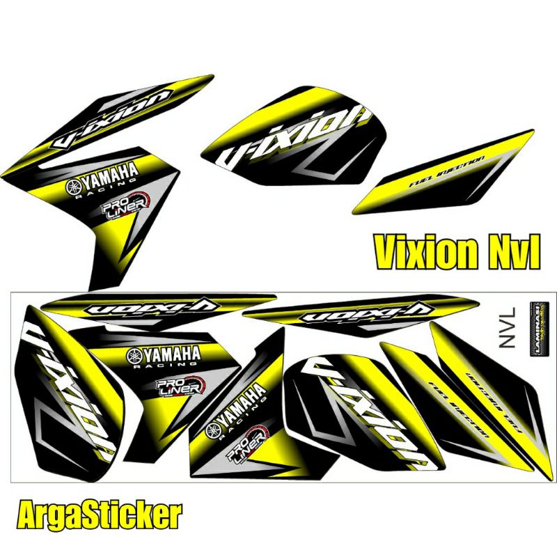 Stiker Vixion New 2013 2014 Nvl Variasi Striping Motor