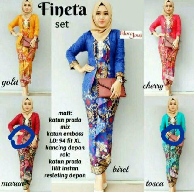 Batik Solo Fineta Ori Set Kualitas Terbaik Cherry Series