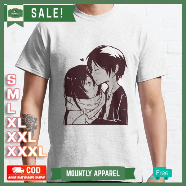 Kaos Baju Mikasa Eren lovely T-Shirt Premium