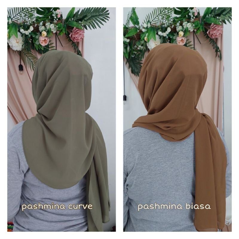 TERBARU PASHMINA OVAL | PASHMINA CURVE MALAY CERUTY BABYDOLL 180x75cm