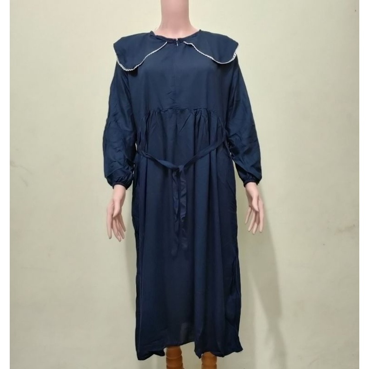 midi dress rayon terbaru / midi dress kekinian / baju muslim terbaru