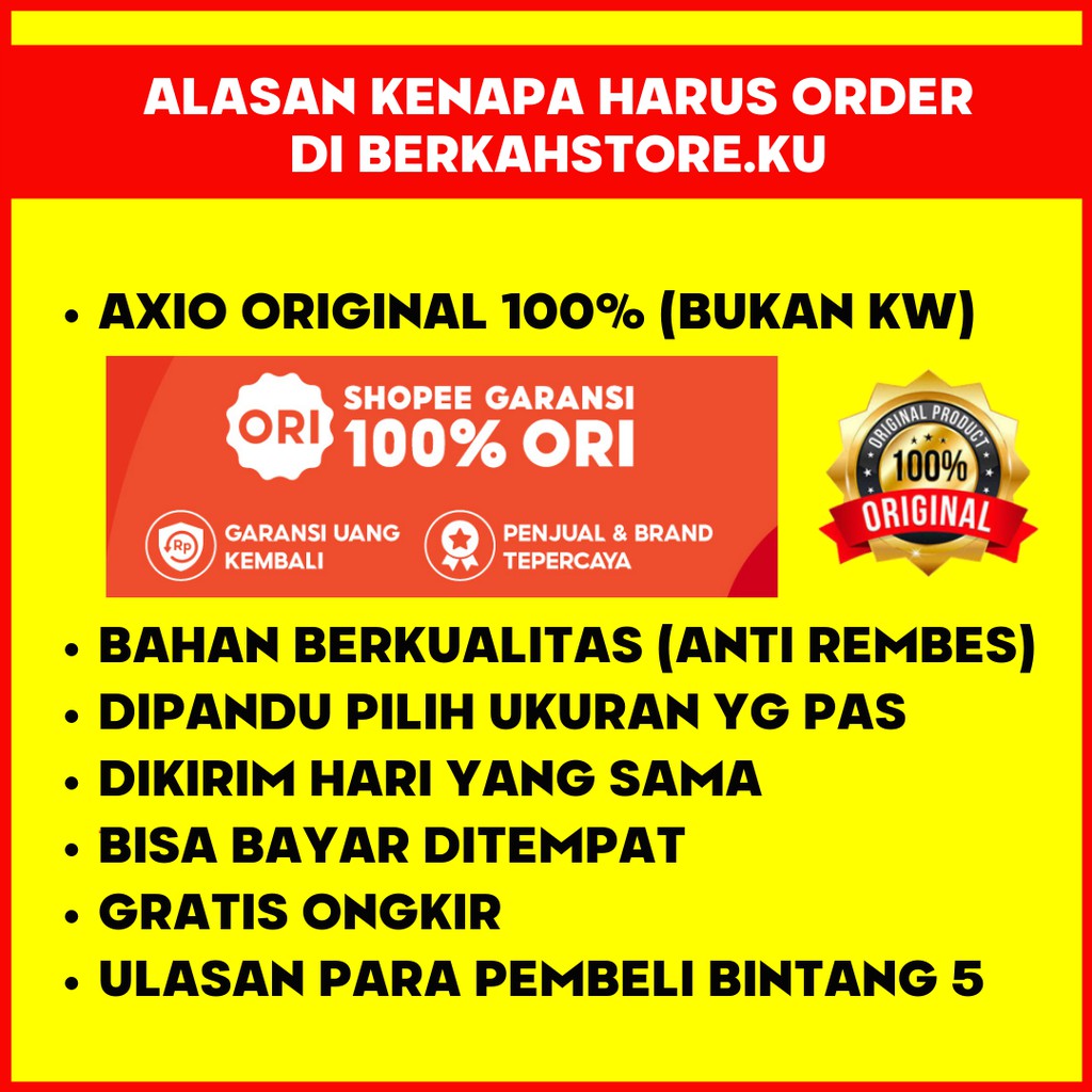 Jas Hujan AXIO Original Anti Bocor Bahan Lebih Tebal Jas Hujan Murah Motor Mantel Hujan Warna