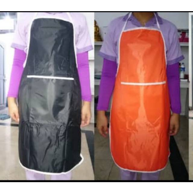 Celemek Apron Masak Dan Cuci Piring Bahan Parasut Anti Air