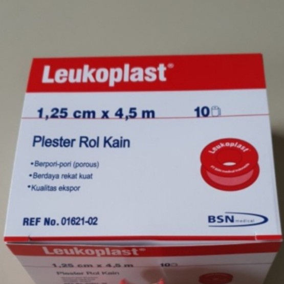 Leukoplast 1,25 cm x 4,5 m. Plester Rol Kain Leukoplas 1.25cm x 4.5m. Leukoplast 1,25cm x 4,5m / 0,5 inch