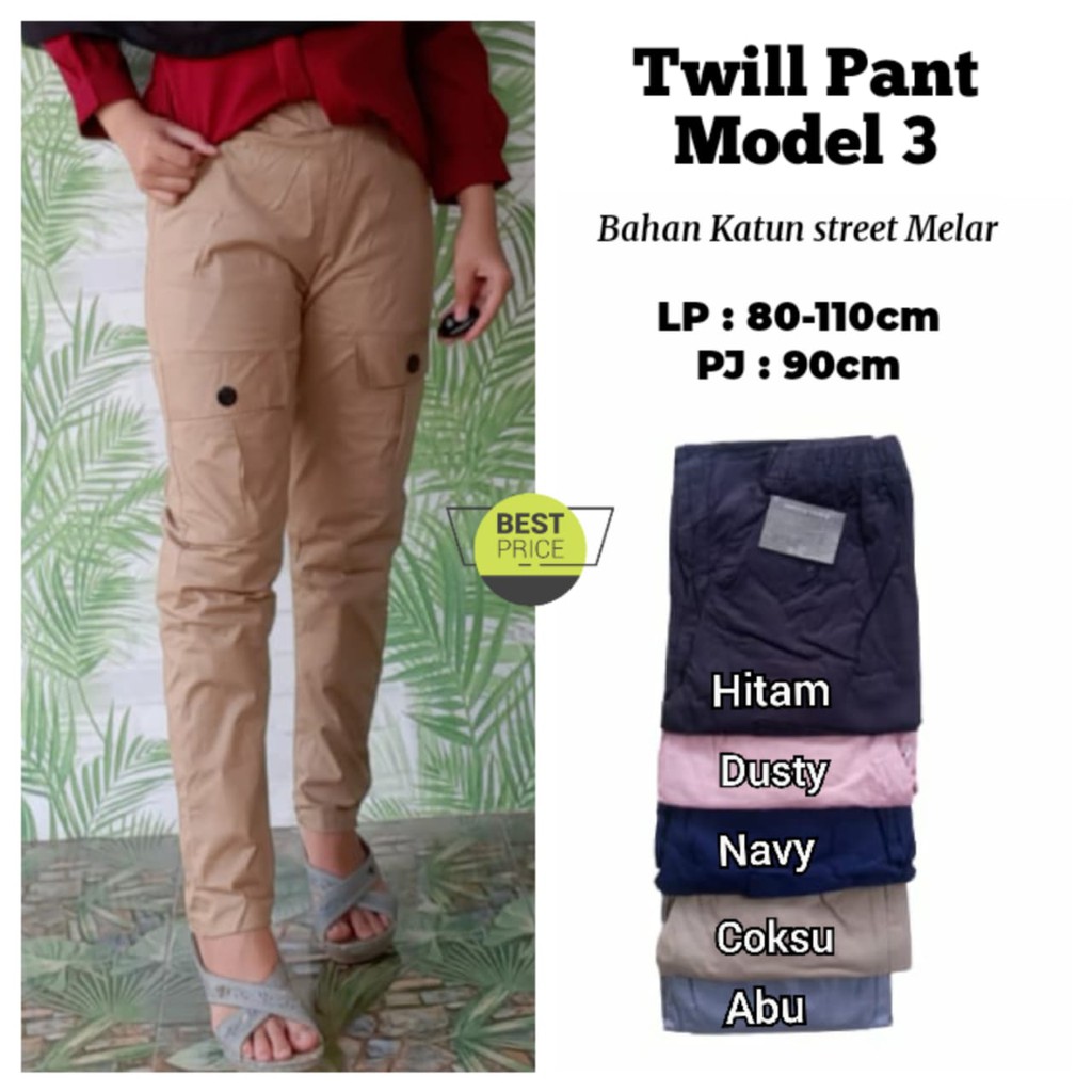 TERMURAH  GROSIR SOLO CELANA BAHAN - CELANA KATUN - CELANA PANJANG