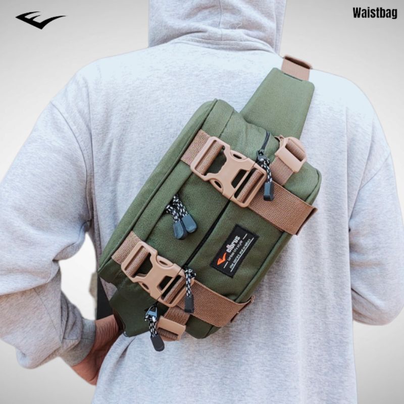 Tas Waistbag Elbrus Shoulder Bag Korea - Tas Pinggang Pria Terbaik Terlaris