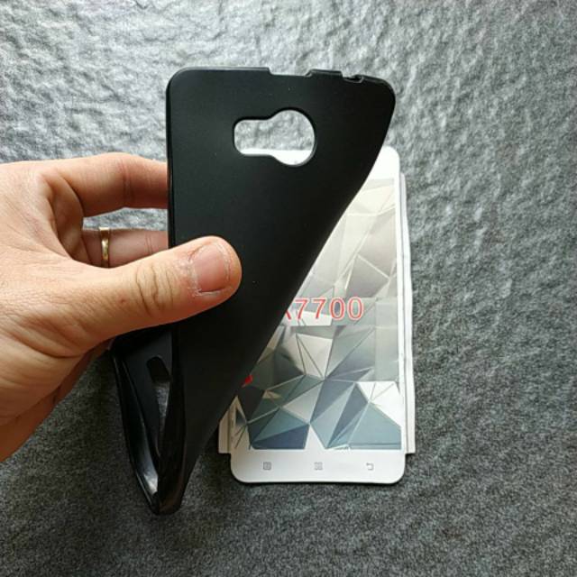 LENOVO A7700 SILIKON KARET SOFTCASE HITAM MANTAP MURAH MERIAH