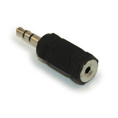 2.5mm Stereo TRS Jack (Female) to 3.5mm Stereo TRS Plug (Male) adapter