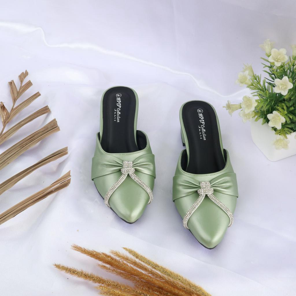 HMF Ikry Sepatu Heels Mules Wanita 3 cm MT13