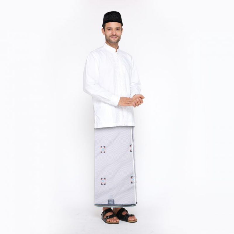 Sarung BHS Classic Silver Motif Songket DAM Putih 02