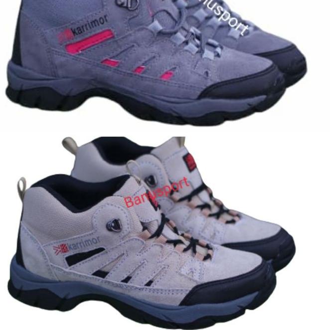 ◌ PROMO SEPATU GUNUNG WANITA KARRIMOR SEPATU HIKING OUTDOOR WANITA KARRIMOR ABU PINK ☇