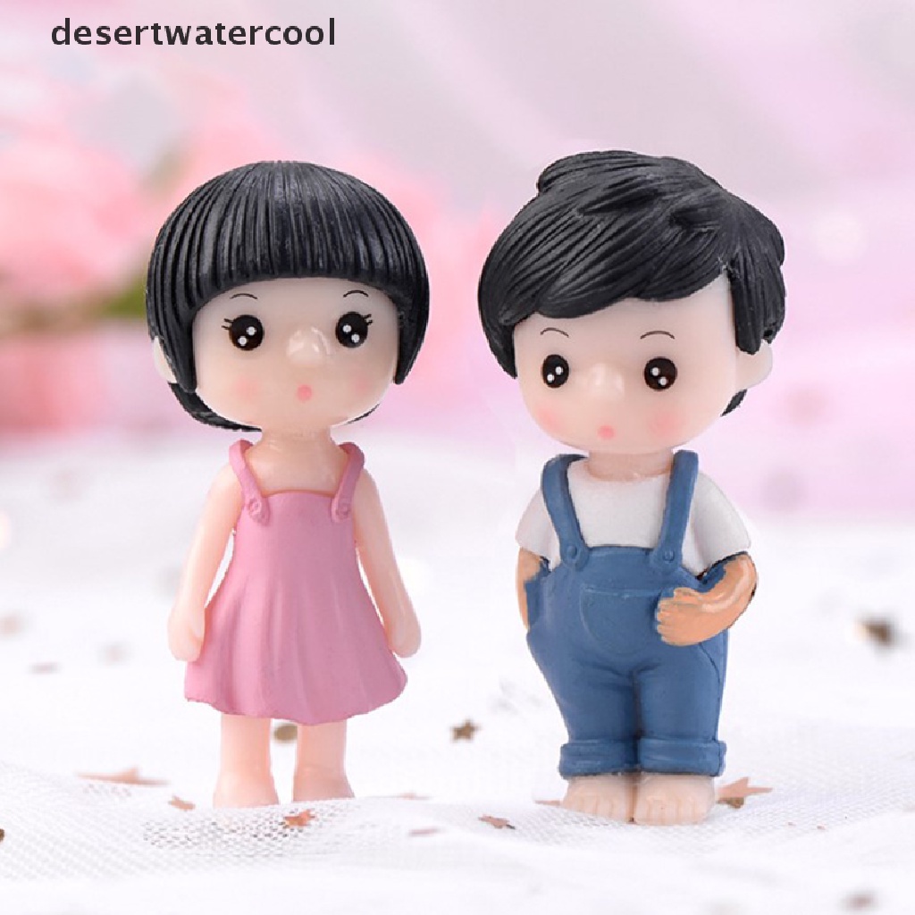 Deid 1 Pasang Miniatur Pasangan Kekasih Untuk Dekorasi Taman / Rumah Boneka DIY