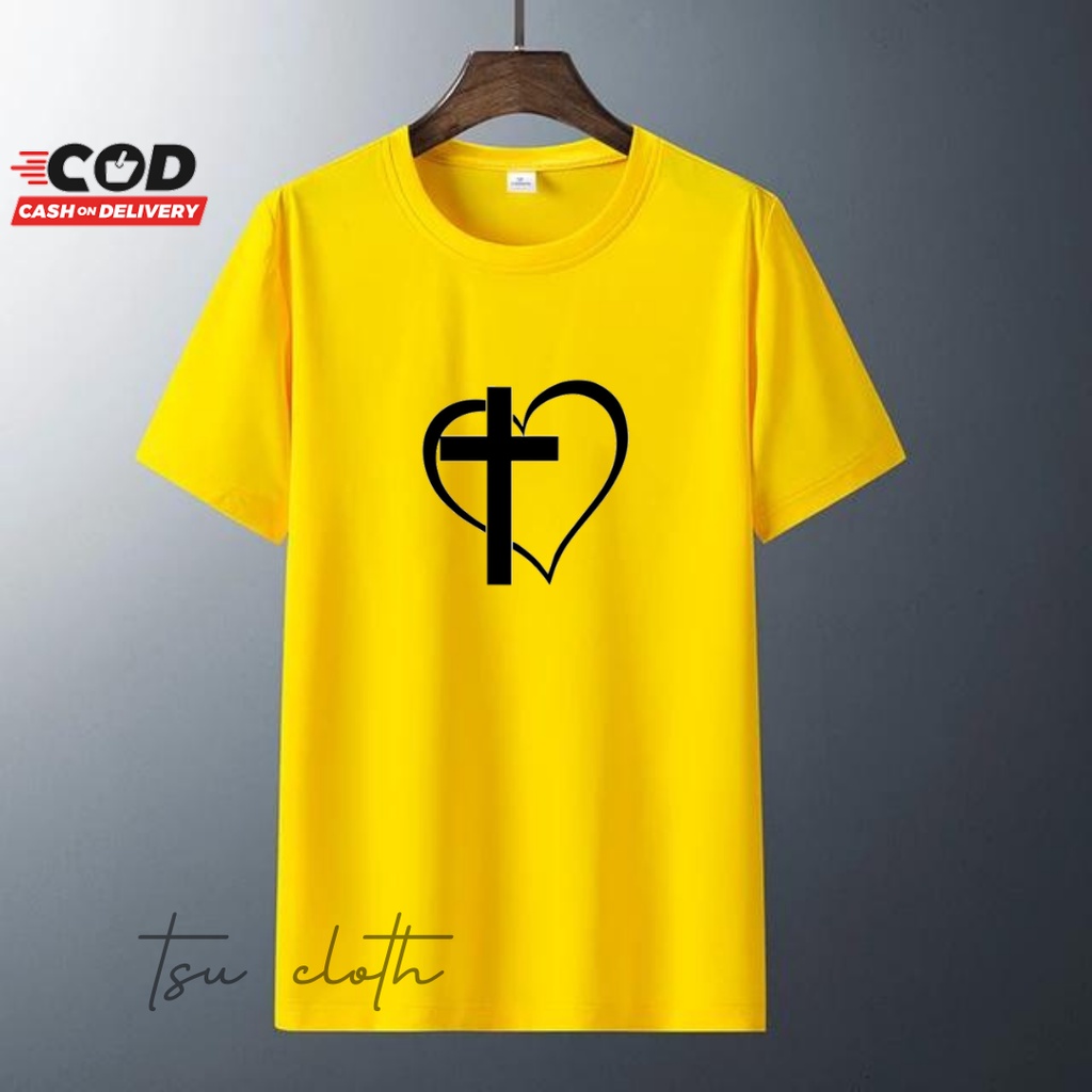 KAOS ROHANI SALIB HATI / BAJU ROHANI KRISTEN / BAJU SALIB / KAOS WANITA / KAOS DISTRO ROHANI / BAJU