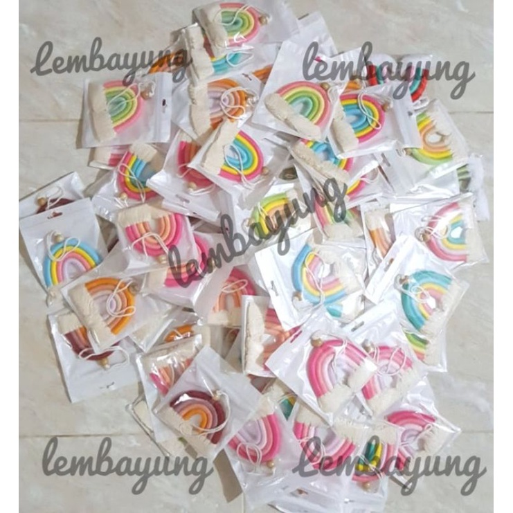 Macrame pelangi/ keychain rainbow /Tassel hiasan| Bunga rajut matahari