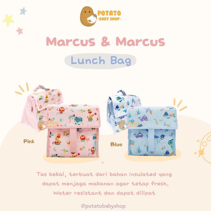 Marcus &amp; Marcus Foldable Insulated Lunch Bag - Tas Penyimpanan Makanan