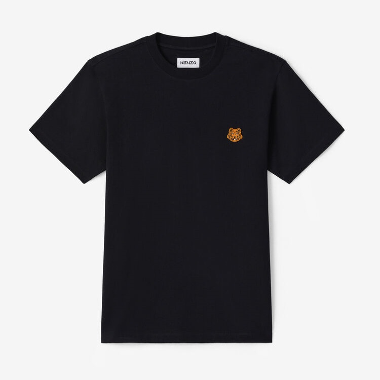 Knzo Tiger Crest Casual Tee Black 100% Authentic