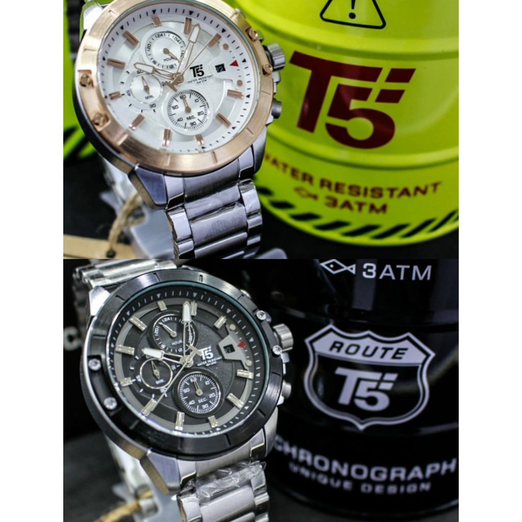 Jam Tangan Pria T5 H3636 Original Stainless Steel Strap