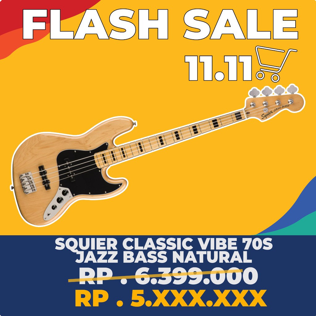 Squier Classic Vibe 70s Jazz Bass Natural