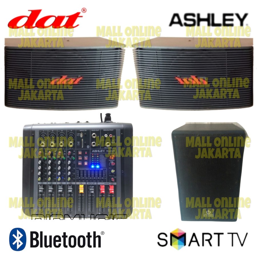 Paket karaoke Dat 10 inch sound system Power mixer ashley studio 4