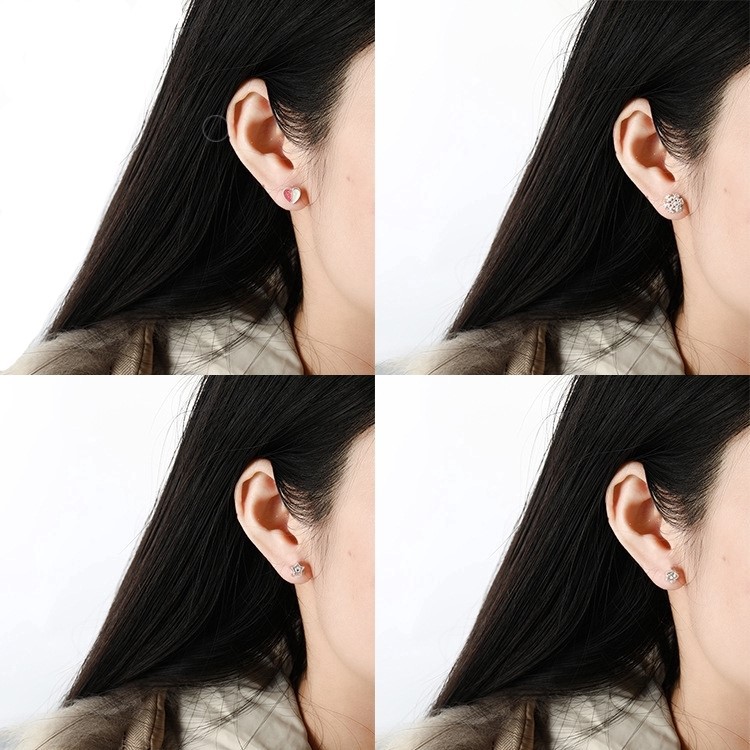 Grosir - F482 (6 PSG IN 1) Anting Tusuk / Anting Simple Gaya Korea untuk Wanita / Perhiasan Wanita