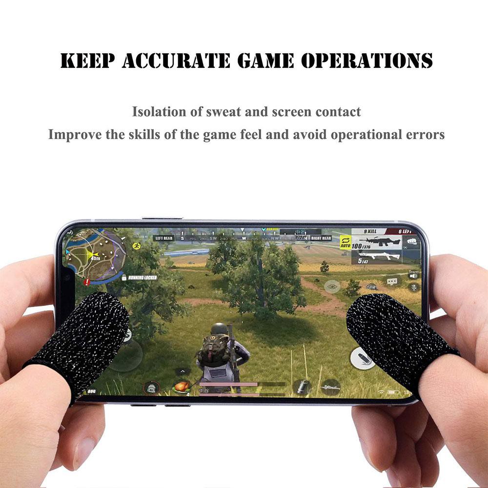 SARUNG JEMPOL JARI Touchscreen ISI 2PCS ANTI BASAH KERINGAT LAYAR HP UNTUK GAME PUBG DLL Shopee Indonesia