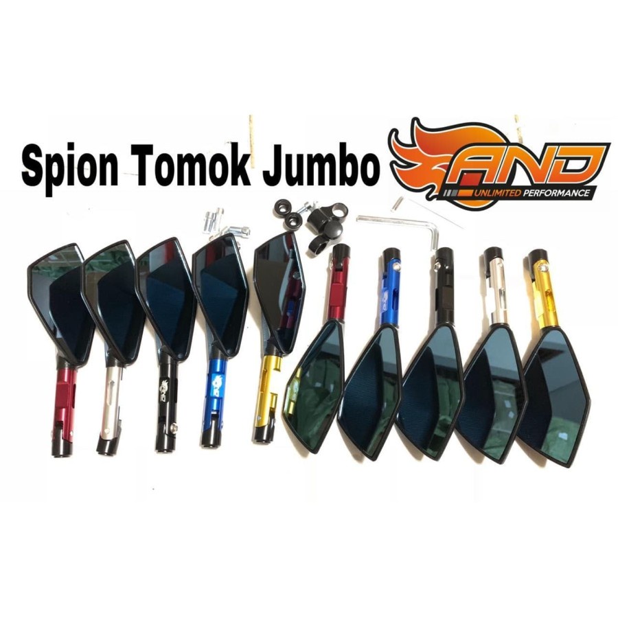 KACA SPION TOMOK V5 KAPAK JUMBO BESAR KACA LEBAR FULL CNC MOTOR NMAX