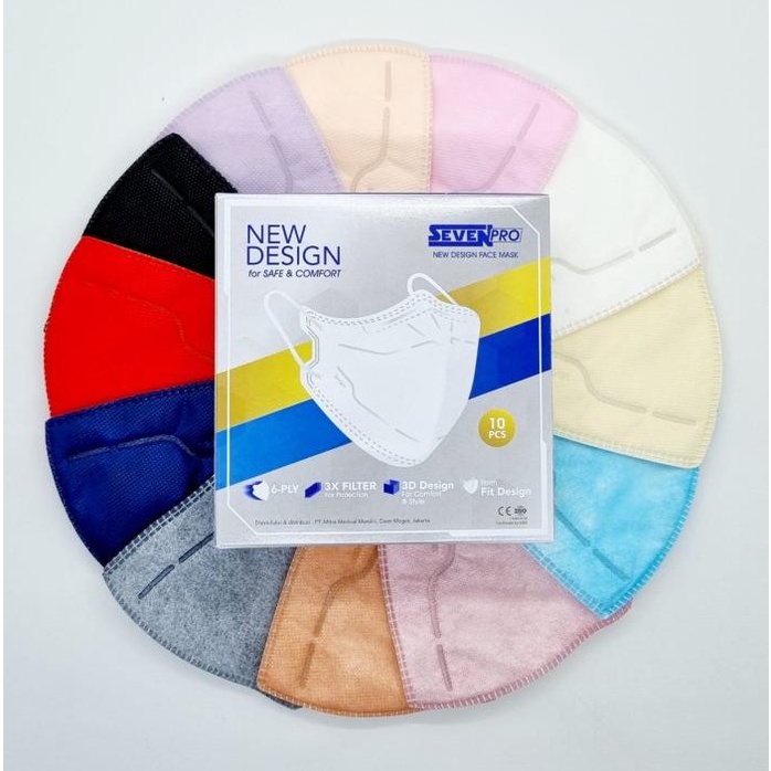 Fortklass Maker Kn95 Seven Pro 6Ply Masker Seven Medis Pro TerlarisR45B