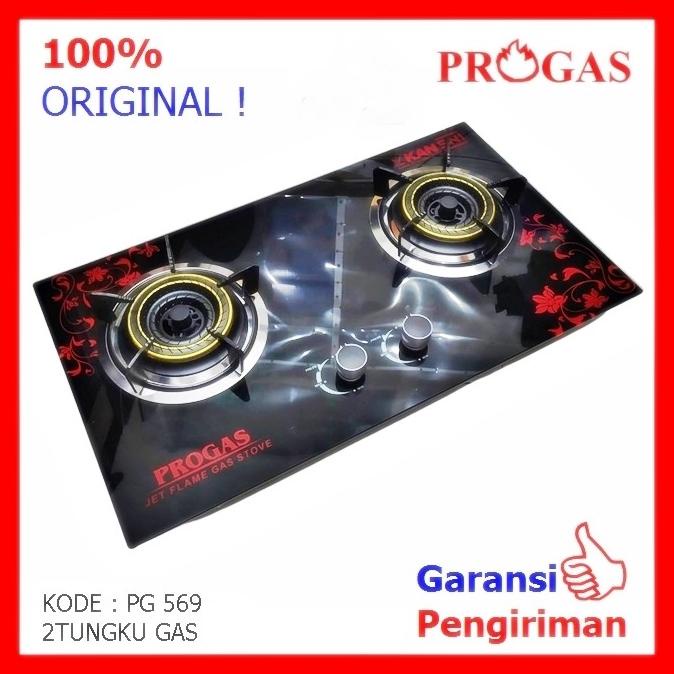 Kompor Kaca 2 Tungku Kompor Tanam 2 Tungku Progas Pg 569 Gas+Gas Ordershayy
